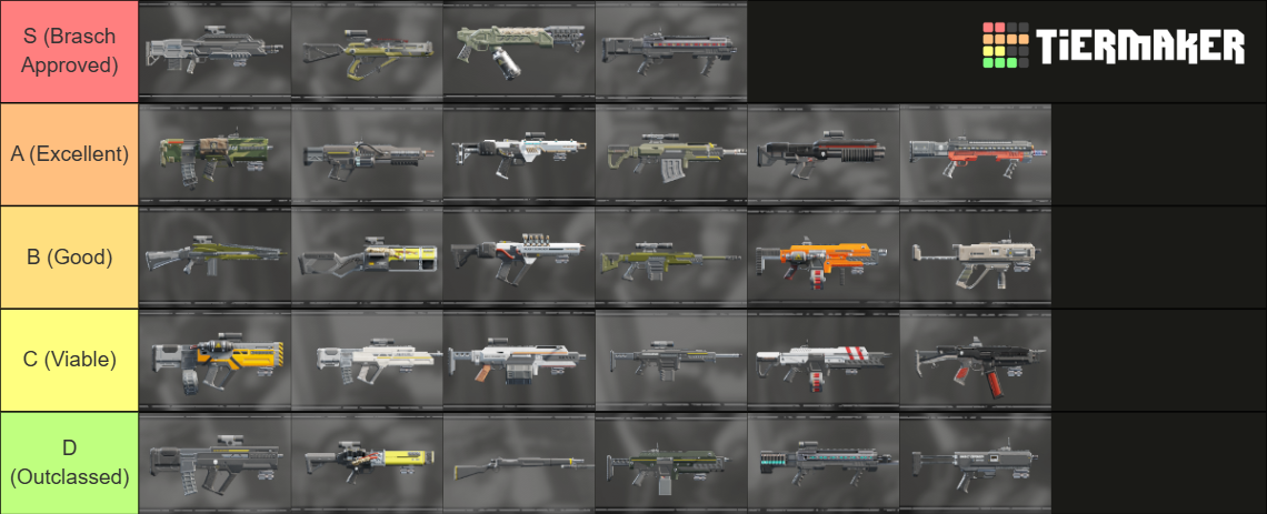 Helldivers 2 Primary & Secondary - Truth Enforces included Tier List ...