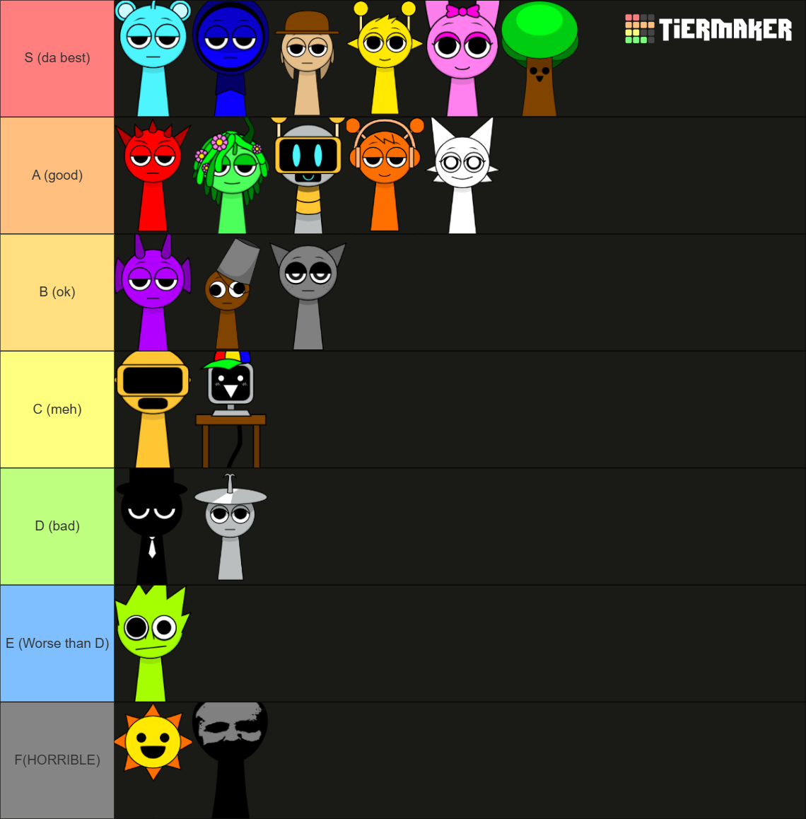 Sprunki Incredibox Tier List Community Rankings TierMaker