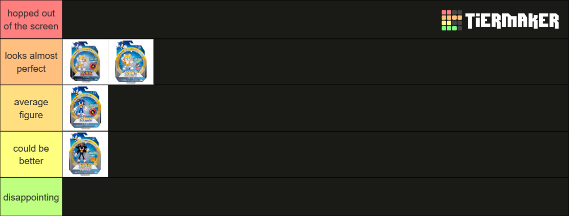 Jakks Pacific 4 Inch Modern Sonic Figures Tier List Community Rankings