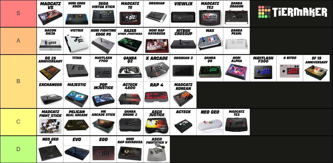 ARCADE STICKS Tier List (Community Rankings) - TierMaker