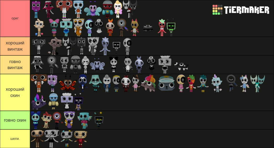 Dandys world Skins (ALL SKINS) Tier List (Community Rankings) - TierMaker
