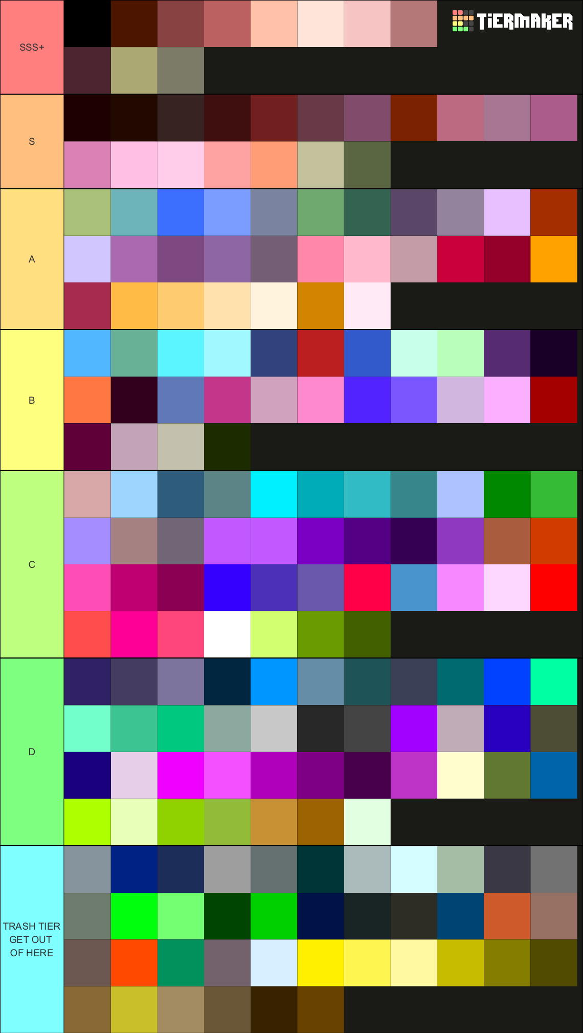 EXTREME Best Color Tierlist Tier List (Community Rankings) - TierMaker
