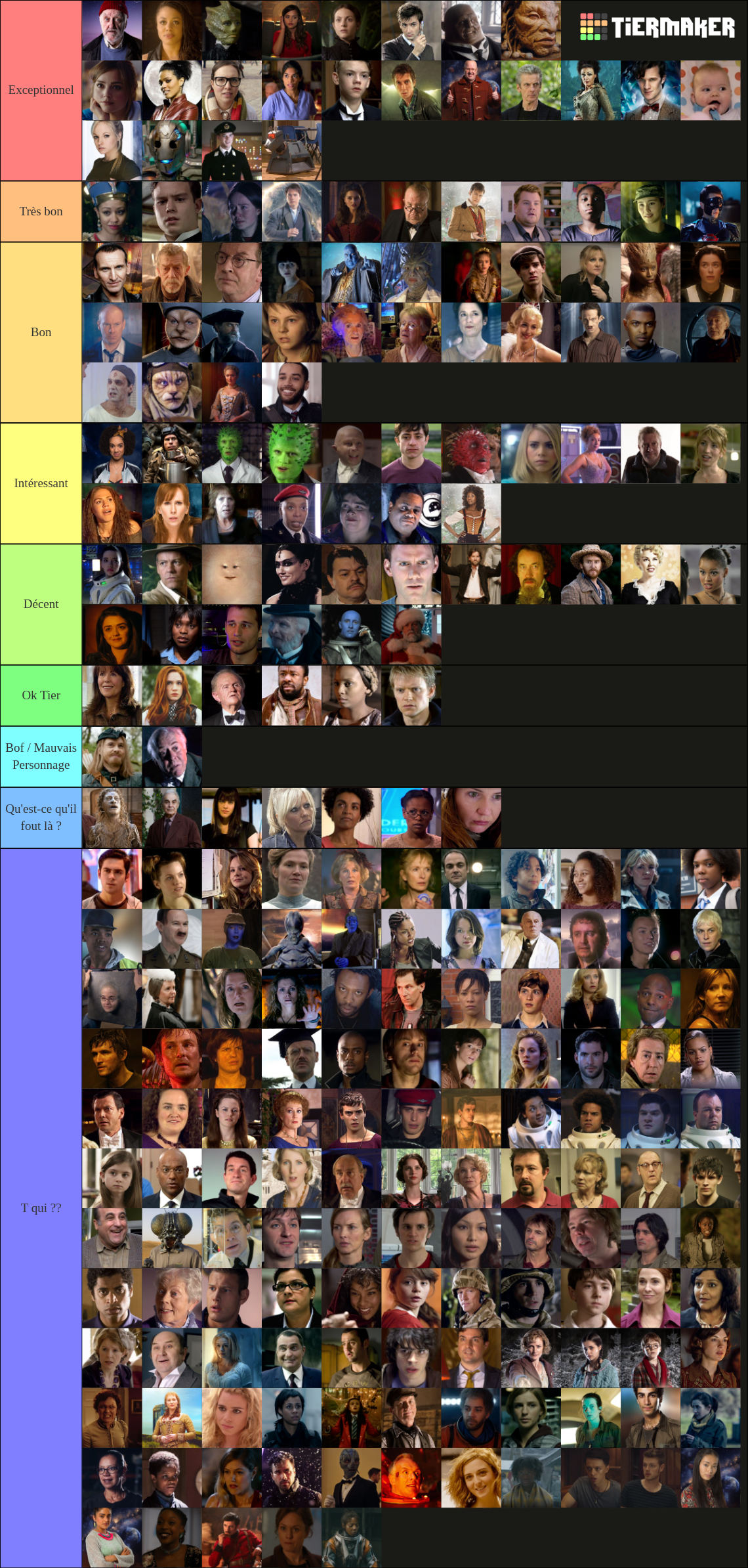 All Doctor Who Characters (350+) Tier List (Community Rankings) - TierMaker