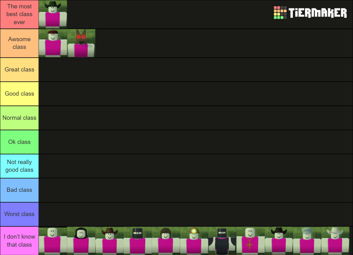 Dead Rails Class Mastery Dead rails classes Tier List (Community Rankings) - TierMaker