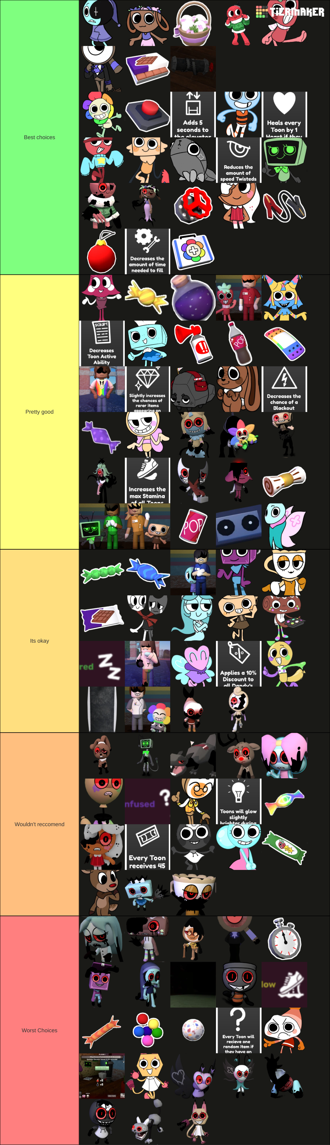 Almost Everything In Dandys World Tier List (Community Rankings ...