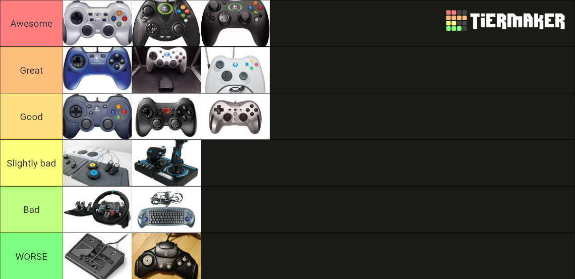 Controllers Community Logitech controllers Tier List (Community Rankings) - TierMaker
