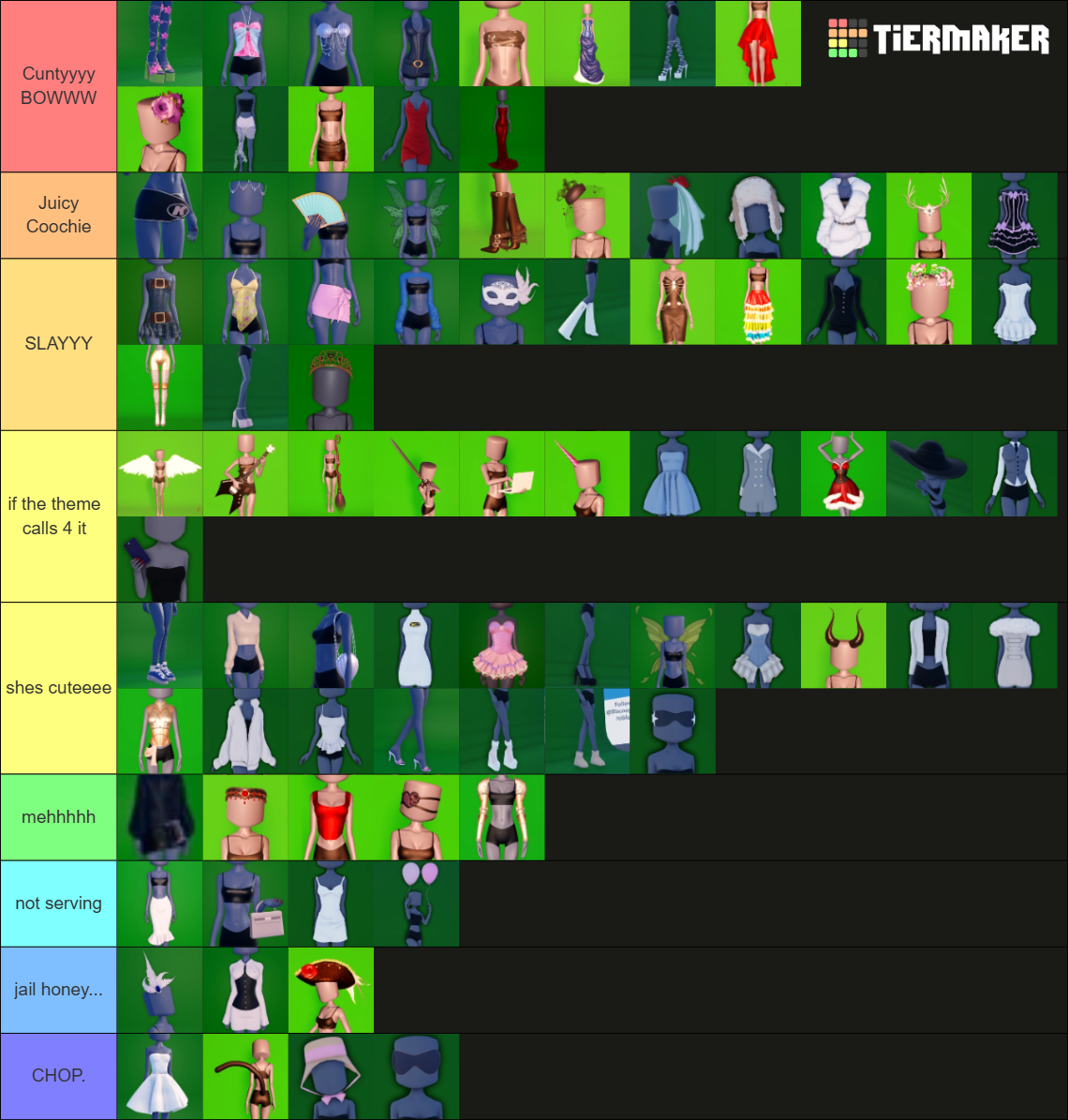 VIP Dress To Impress Items DTI Tier List Community Rankings TierMaker Vip Dress To Impress Items Dti 17757799 1747998323 