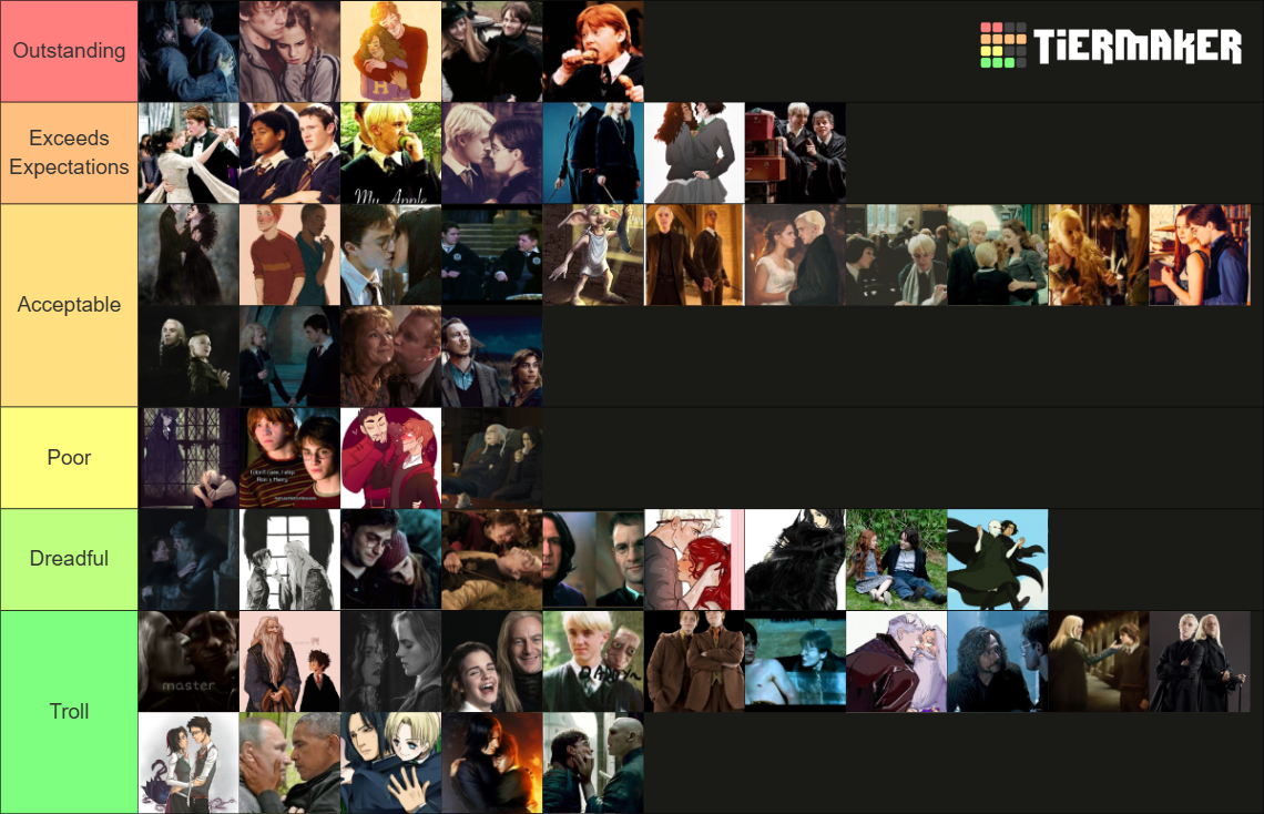 Harry Potter ships Tier List (Community Rankings) - TierMaker