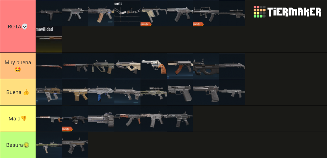 Armas De BloodStrike Tier List (Community Rankings) - TierMaker