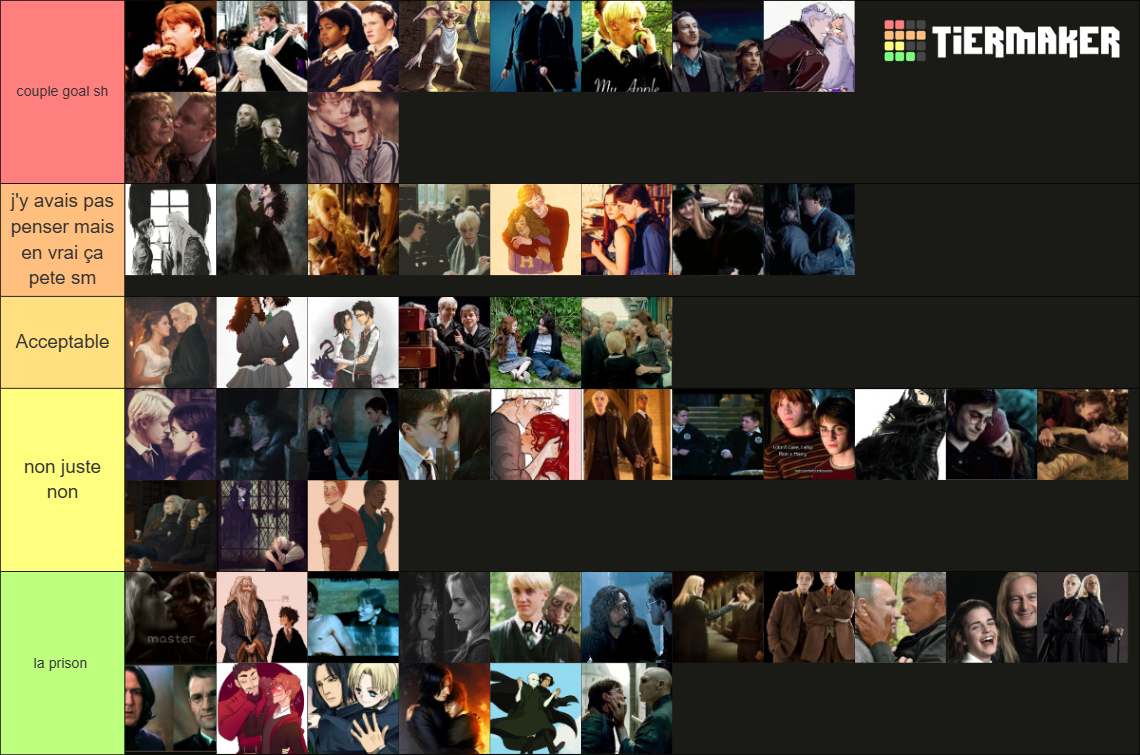 Harry Potter ships Tier List (Community Rankings) - TierMaker