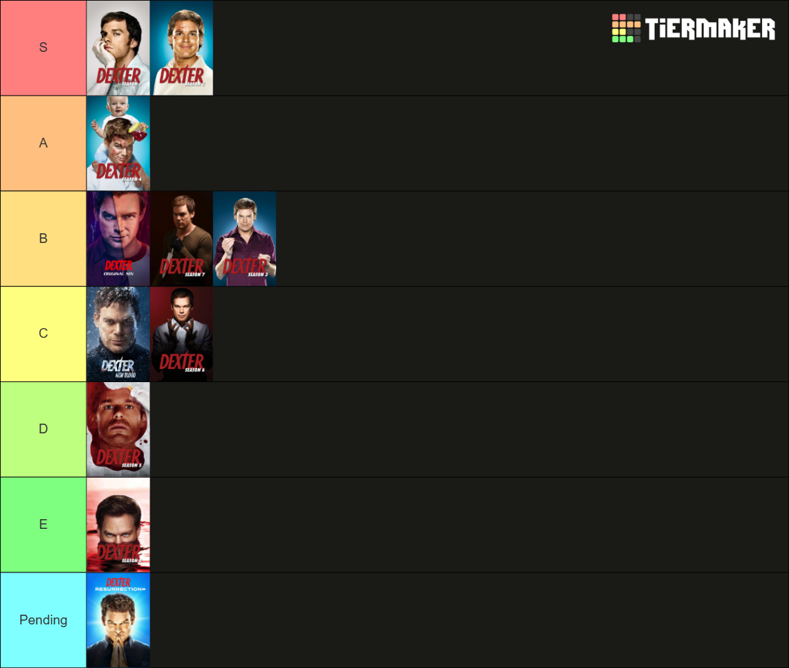 Dexter Seasons and Shows Tier List (Community Rankings) - TierMaker