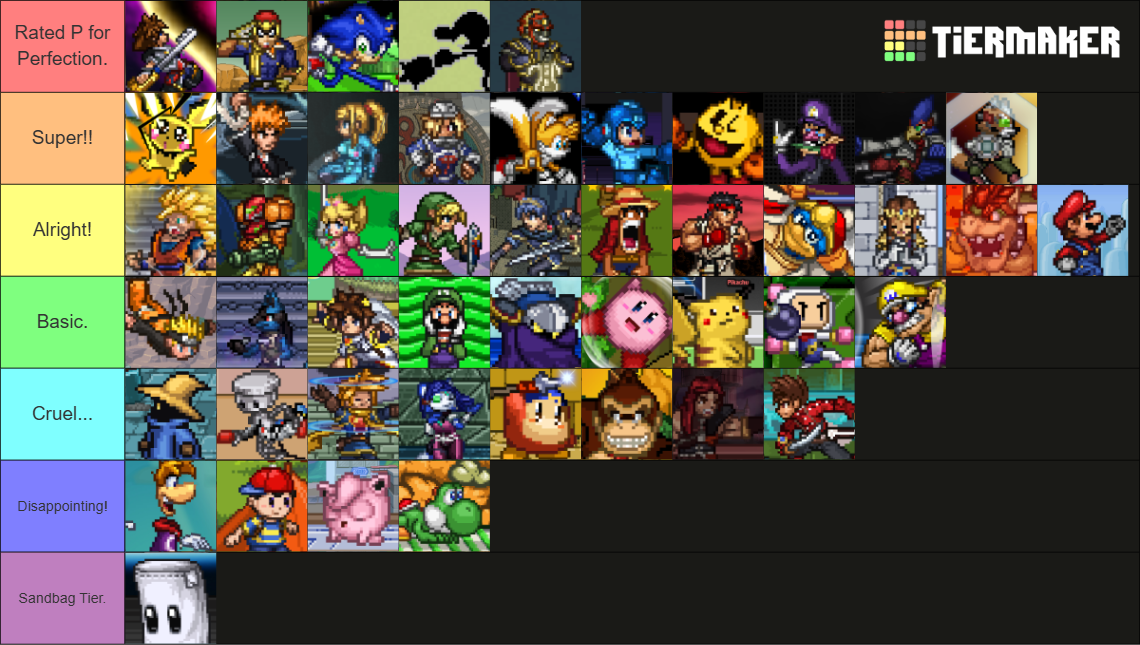 SSF2 V1.4 Tierlist Tier List (Community Rankings) - TierMaker