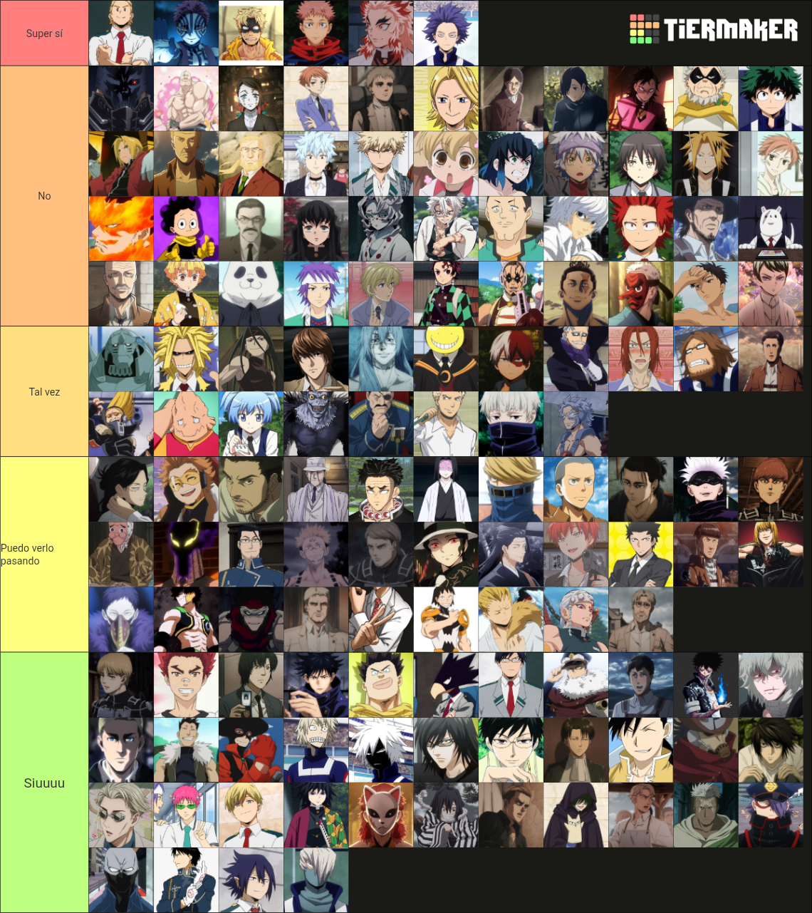 Anime Men Tier List Community Rankings TierMaker anime-men-tier-list-community-rankings-tiermaker
