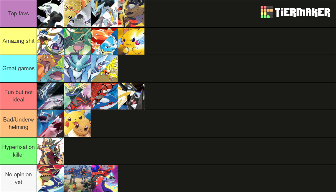 Mainline Pokemon Games Gen 1 9 Tier List Community Rankings Tiermaker