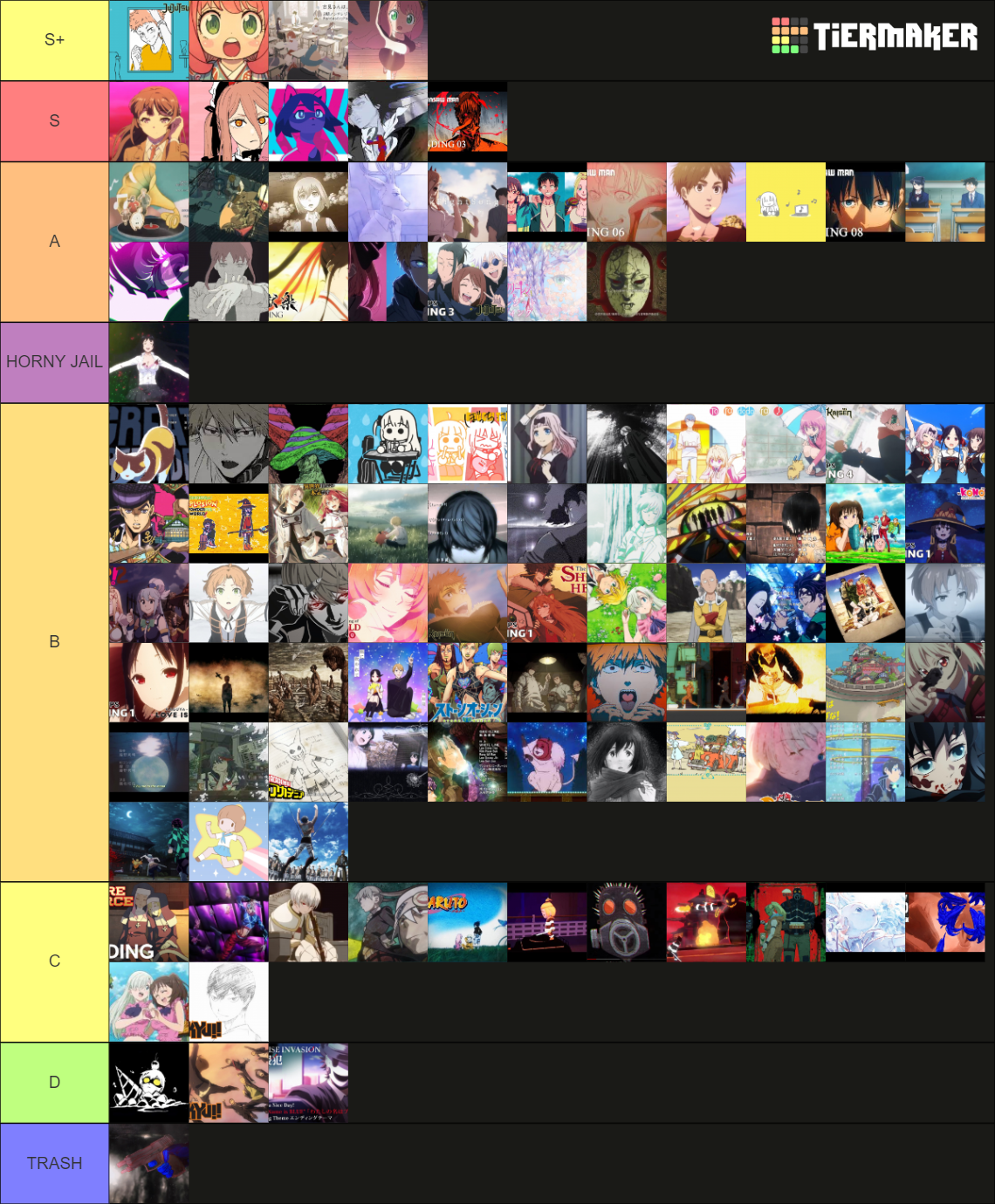 Anime Endings (fixed (fixed)) Tier List (Community Rankings)   TierMaker