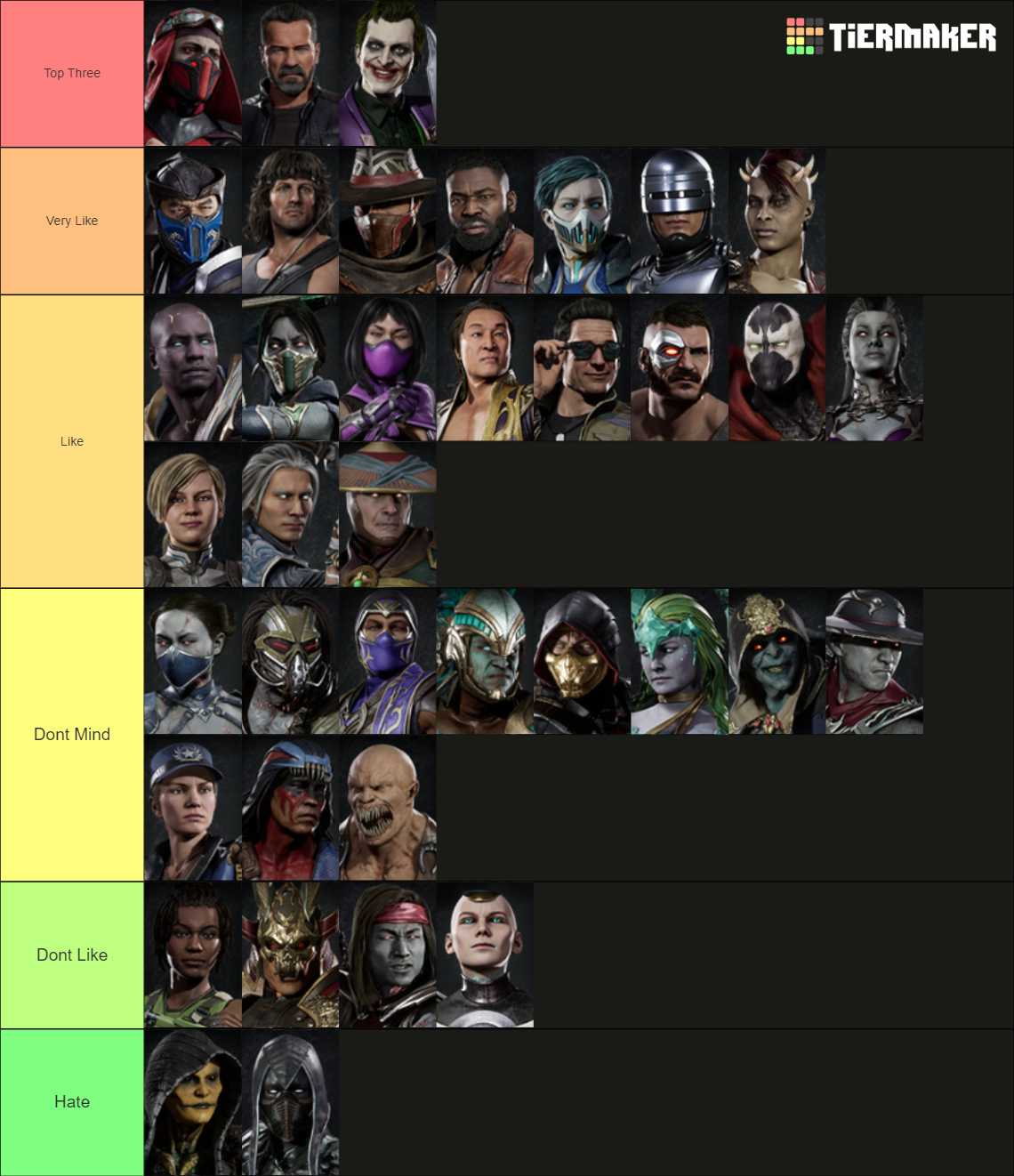 Mortal Kombat 11 Characters (including all kombat packs DLC) Tier List ...