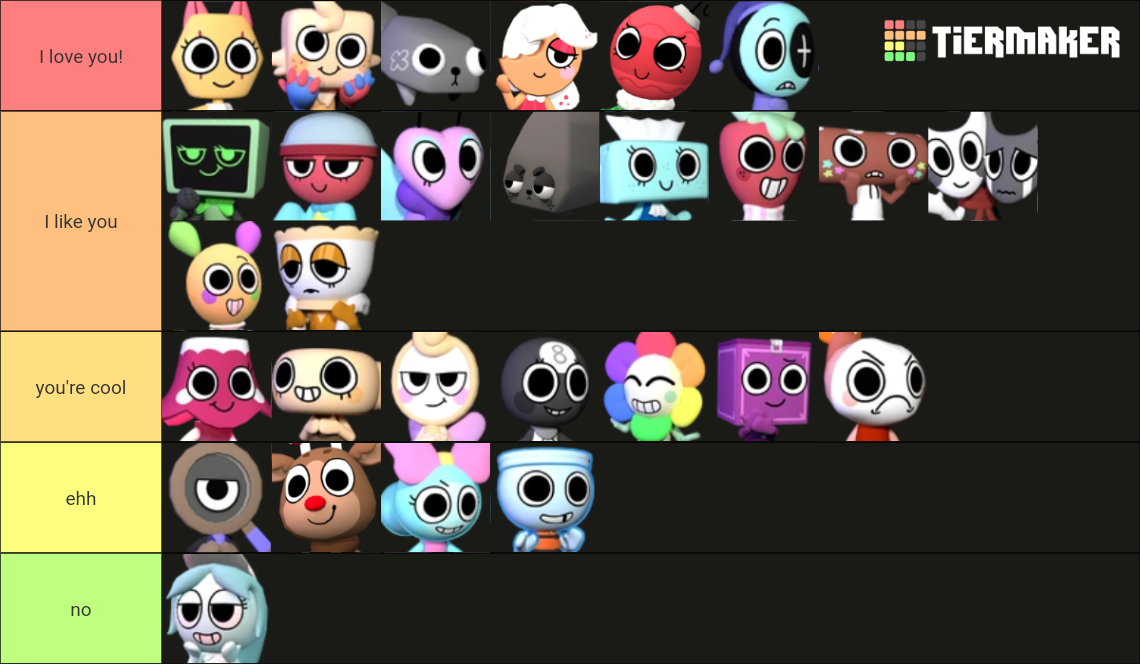 Dandys world all toons jan 2025 tier list community rankings tiermaker