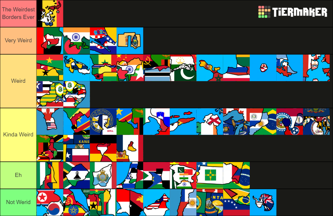 Weirdest Borders Tier List (Community Rankings) - TierMaker
