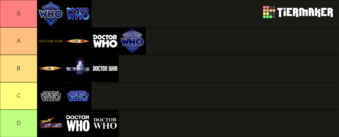 Doctor Who: TV Series Logos Tier List (Community Rankings) - TierMaker