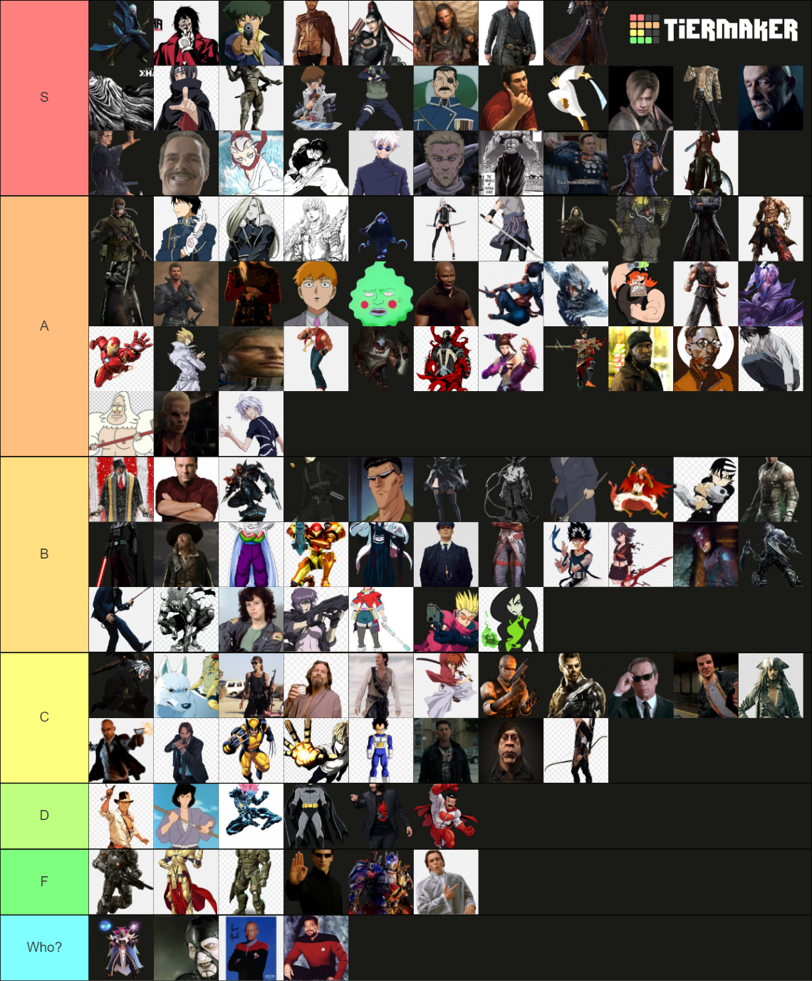 Random Cool Characters Cool Characters Tier List (Community Rankings) - TierMaker