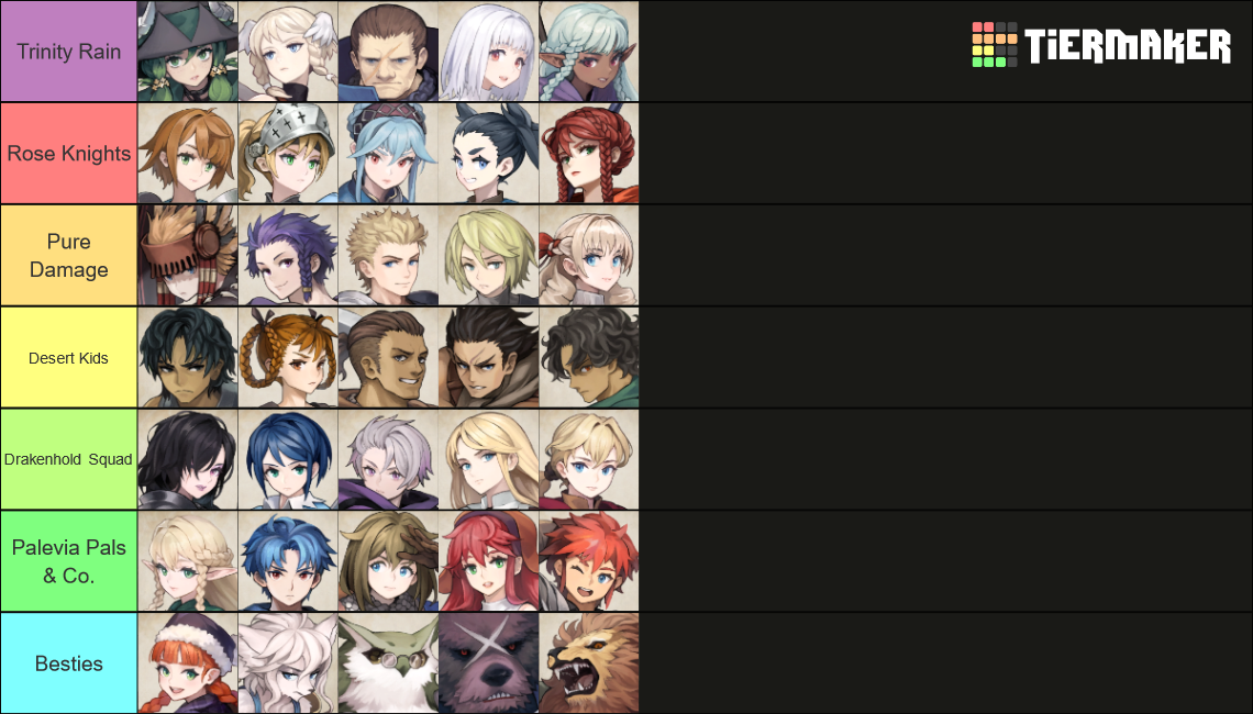 Unicorn Overlord Characters (FULL GAME) Tier List Rankings) TierMaker