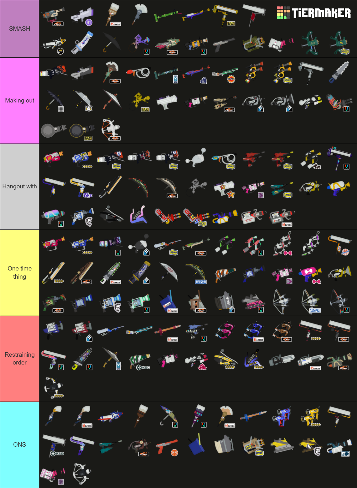 All Splatoon 3 Weapons (Updated June 2025) Tier List (Community ...