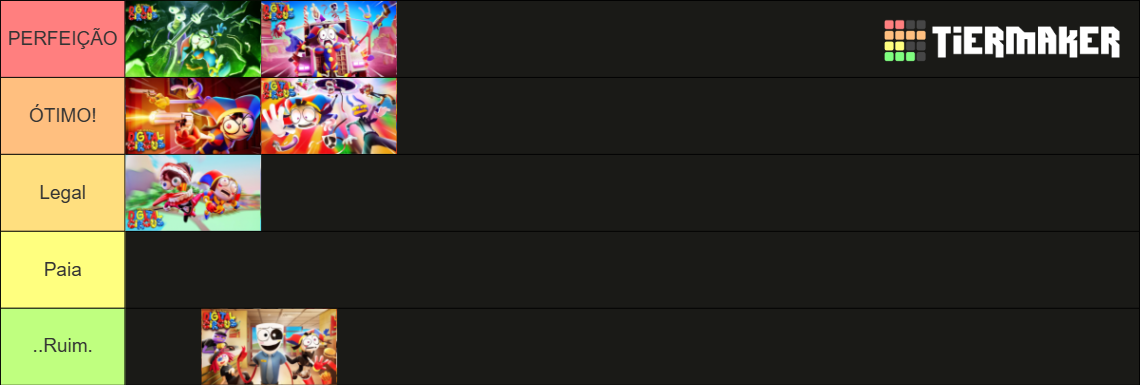All episodes of TADC Tier List (Community Rankings) - TierMaker