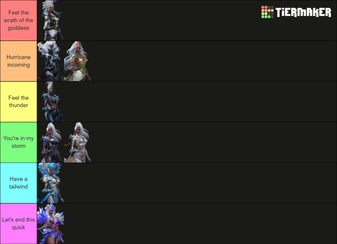 Marvel Rivals Storm Skins Tier List (Community Rankings) - TierMaker
