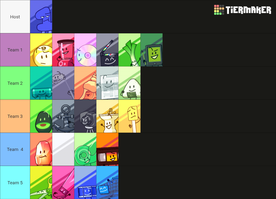 BFDI Ultimate! Tier List (Community Rankings) - TierMaker