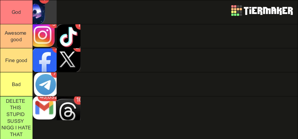 Social media apps Tier List (Community Rankings) - TierMaker