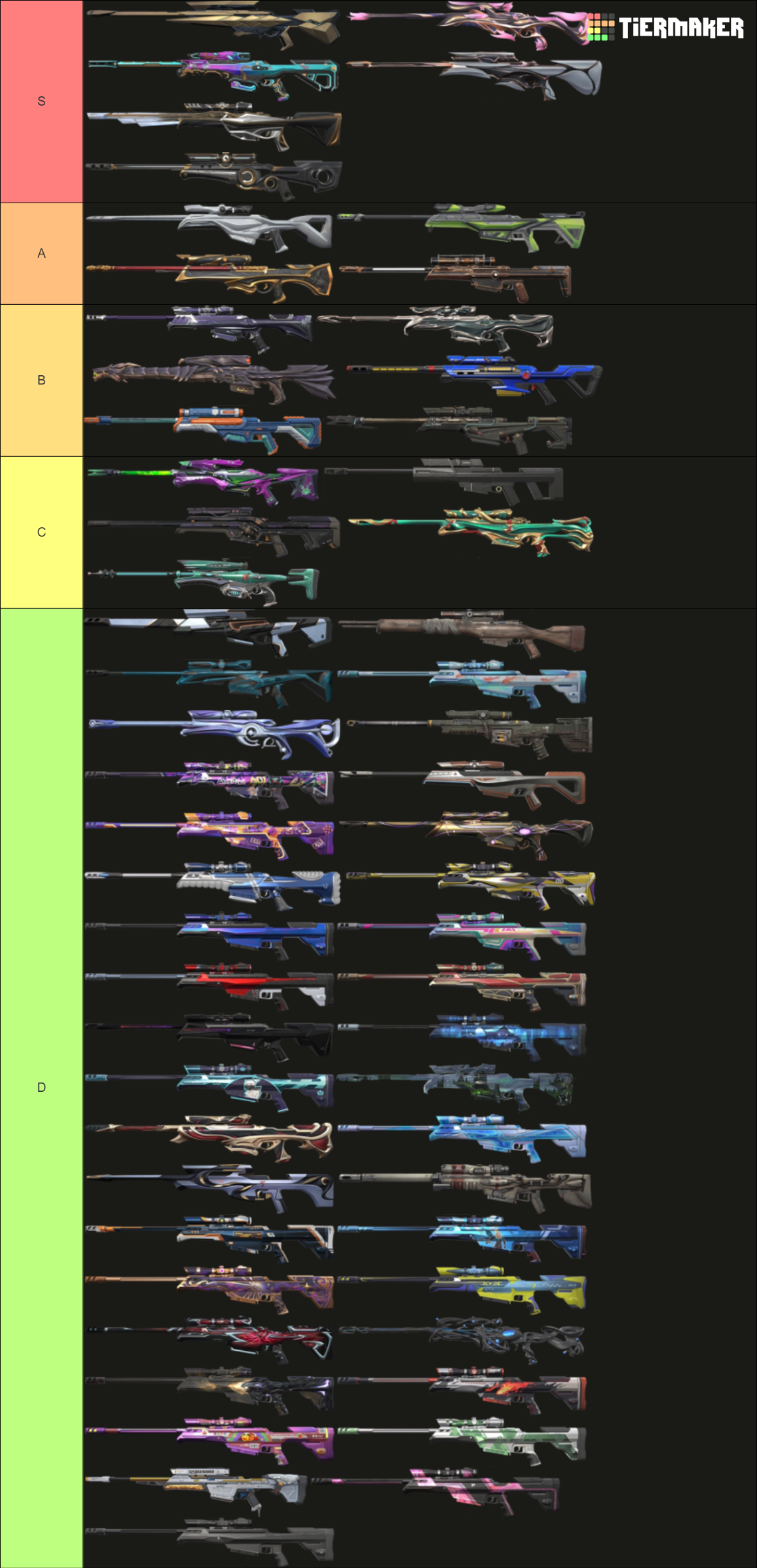 Valorant Operator Skins (February 2026) Tier List (Community Rankings ...