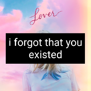 Taylor Swift – I Forgot That You Existed Lyrics