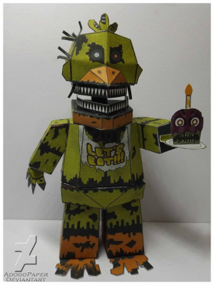 Mario Papercraft Five Nights at Freddy S 2 toy Chica Papercraft