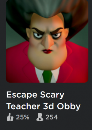 Escape Scary Teacher 3d Obby - Roblox