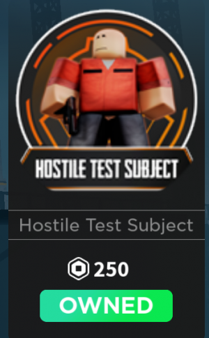 Hostile Test Subject - Roblox