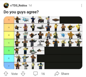 TDS tower tier list : r/TDS_Roblox