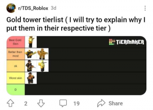 TDS tower tier list : r/TDS_Roblox