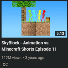 SkyBlock - Animation vs. Minecraft Shorts Episode 11 