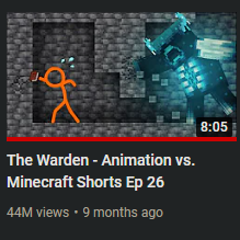 The Warden - Animation vs. Minecraft Shorts Ep 26, The Warden - Animation  vs. Minecraft Shorts Ep 26 Credits to:Alan Becker, By Zamanimation