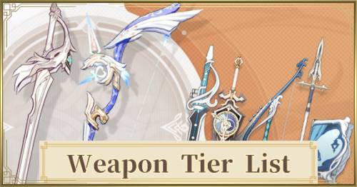 Tier list weapon genshin Genshin Impact
