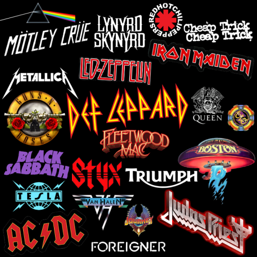 80s Hair Band Logos