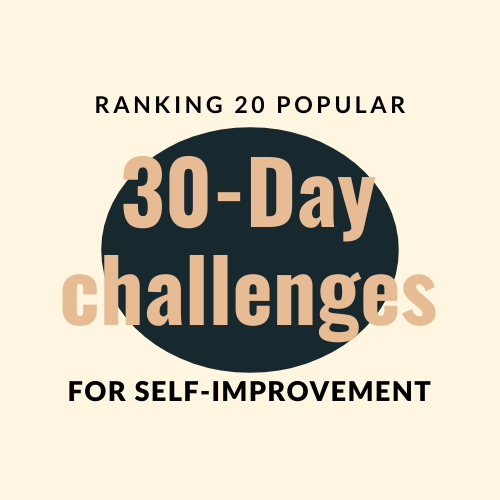 Create a 30-Day Self-Improvement Challenges Rank Tier List - TierMaker