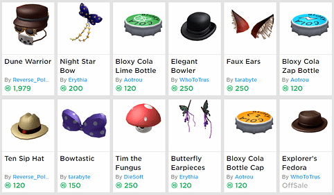 Roblox Ugc Hats List