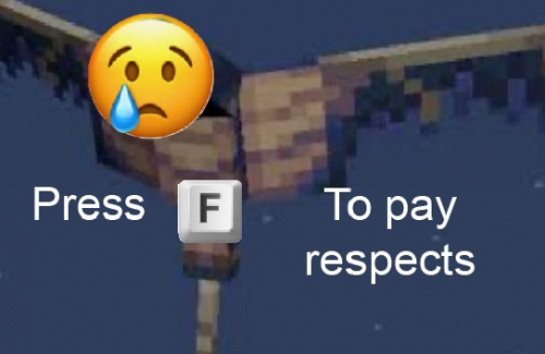 Press F to pay respect. Hypixel Skyblock Edition