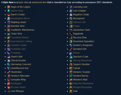 Create a League of Legends Epic Items Tier List - TierMaker