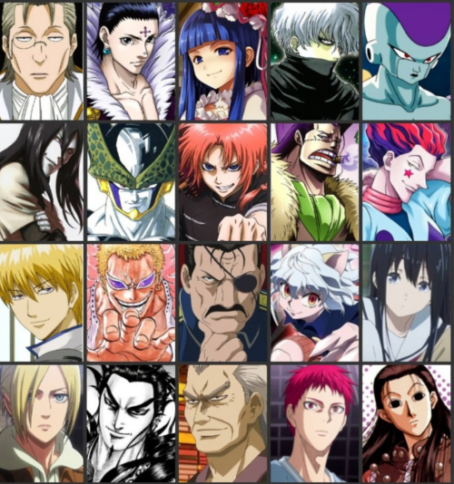 Anime Underground - Ranking The Character Design For Every Major Shonen  Villain ----> rnkr.co/best-shonen-villain-character-design