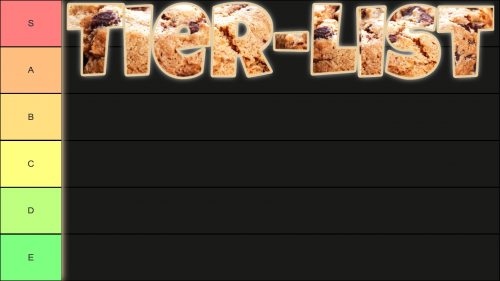 Create A Beste Cookie Tier Liste Tier List Tiermaker