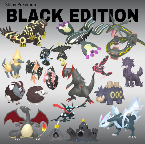 TODOS OS POKÉMON SHINY PRETO! parte 1 