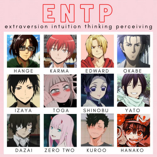 entp personality type anime characters