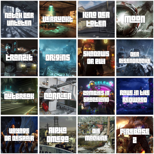 Call Of Duty Black Ops Zombies Maps List